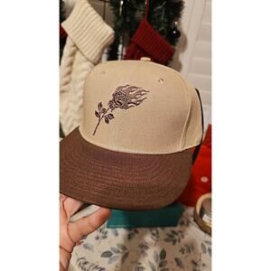 Civil Regime Flaming Rose Fitted Cap in Sand/Brown 7⅜